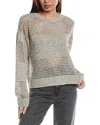 Atm Anthony Thomas Melillo Open Linen-blend Sweater In Green