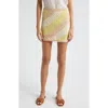 Atm Anthony Thomas Melillo Women's Cotton Striped Crochet Miniskirt In Lemon Chiffon Combo