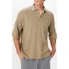 Atm Anthony Thomas Melillo Heavy Slub Jersey Oversized Short Sleeve Polo In Faded Army