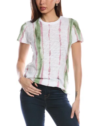 Atm Anthony Thomas Melillo Slub Jersey Schoolboy Crew Neck Tee In Painstroke In White