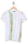 Atm Anthony Thomas Melillo Paintstroke Stripe Cotton T-shirt In White/multi