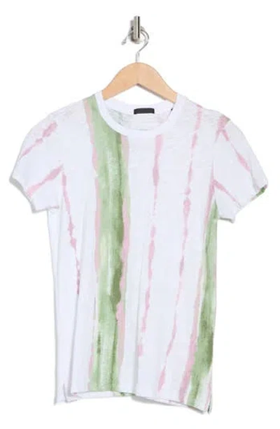Atm Anthony Thomas Melillo Paintstroke Stripe Cotton T-shirt In White/multi
