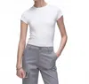 Atm Anthony Thomas Melillo Pima Cotton Baby Tee In White In White