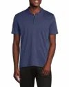 ATM ANTHONY THOMAS MELILLO PIMA COTTON INTERLOCK SHORT SLEEVE POLO IN NAVAL BLUE