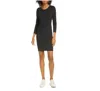 Atm Anthony Thomas Melillo Pima Cotton Long Sleeve Bodycon Dress In Black In Black