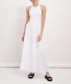 Atm Anthony Thomas Melillo Pima Cotton Mixed Media Sleeveless Maxi Dress In White