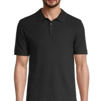 Atm Anthony Thomas Melillo Pima Cotton Pique Polo In Smoke Black Combo