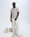 Atm Anthony Thomas Melillo Pique Short Sleeve Crew Neck Pocket Tee Pigment Wash In Sandy Beige