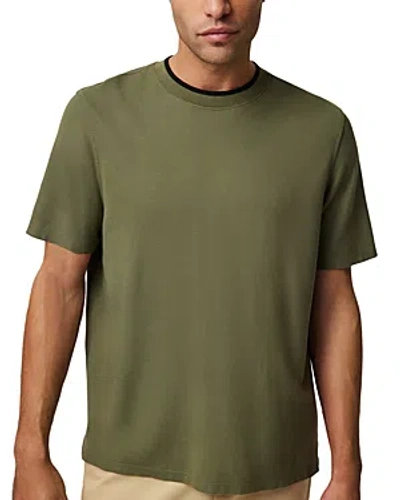 Atm Anthony Thomas Melillo Pique Short Sleeve Tee With Tipping In Army