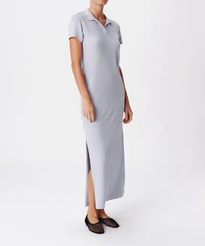 Atm Anthony Thomas Melillo Pique With Wash Short Sleeve Polo Dress In Skyflower