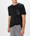 Atm Anthony Thomas Melillo Pique With Wash Short Sleeve Tee In Black