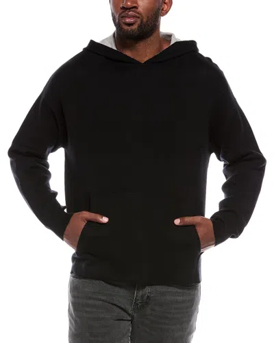 Atm Anthony Thomas Melillo Plaited Oversized Cashmere Hoodie In Black
