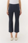 Atm Anthony Thomas Melillo Ponte Knit Kick Flare Pants In Deep Navy
