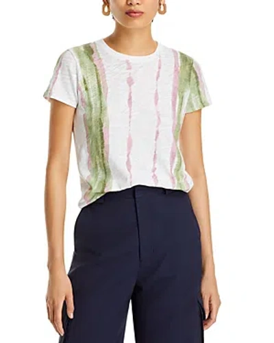 Atm Anthony Thomas Melillo Slub Jersey Schoolboy Crew Neck Tee In Painstroke In White