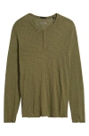 Atm Anthony Thomas Melillo Raw Edge Henley In Army