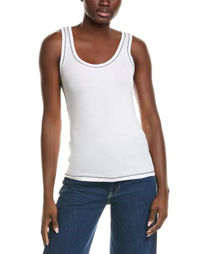 Atm Anthony Thomas Melillo Rib Boyfriend Tank Top In White