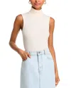Atm Anthony Thomas Melillo Rib Sleeveless Turtleneck Top In Irish Cream