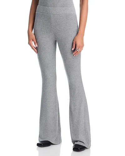 Atm Anthony Thomas Melillo Ribbed Flare Pants In Gray
