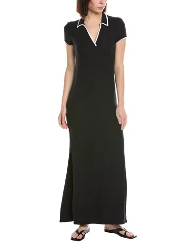 Atm Anthony Thomas Melillo Ribbed Maxi Sheath Dress In Black