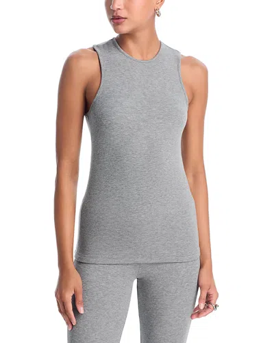 Atm Anthony Thomas Melillo Ribbed Racerback Tank Top In Gray