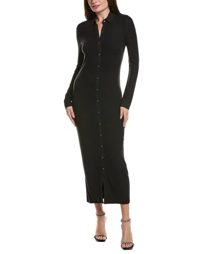 Atm Anthony Thomas Melillo Ribbed Shirtdress In Black