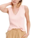 Atm Anthony Thomas Melillo Cotton Rib Muscle Tee In Cherry Blossom
