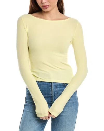 Atm Anthony Thomas Melillo Ribbed Top In Yellow