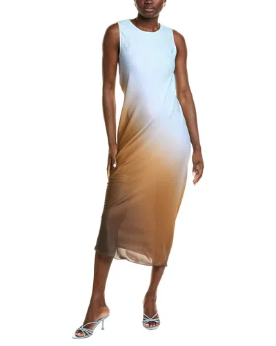 Atm Anthony Thomas Melillo Satin Ombre Maxi Dress In Multi