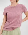 Atm Anthony Thomas Melillo Schoolboy Chroma Wash Schoolboy Crewneck Tee In Wisty Mauve