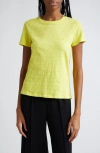 Atm Anthony Thomas Melillo Schoolboy Cotton Crewneck T-shirt In Chartreuse Yellow