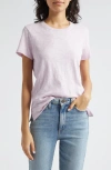 Atm Anthony Thomas Melillo Schoolboy Cotton Crewneck T-shirt In Violet Breeze