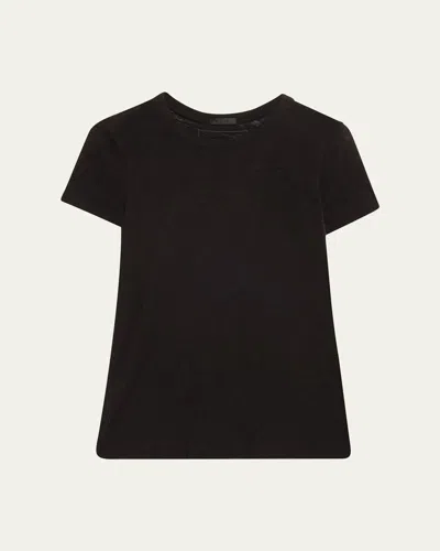 Atm Anthony Thomas Melillo Schoolboy Cotton Crewneck Tee In Black