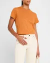Atm Anthony Thomas Melillo Schoolboy Cotton Crewneck Tee In Cornelian Stone