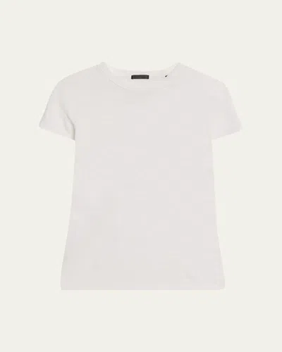 Atm Anthony Thomas Melillo Schoolboy Cotton Crewneck Tee In White