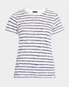 Atm Anthony Thomas Melillo Schoolboy Dyed Cotton Crewneck T-shirt In White /midnight