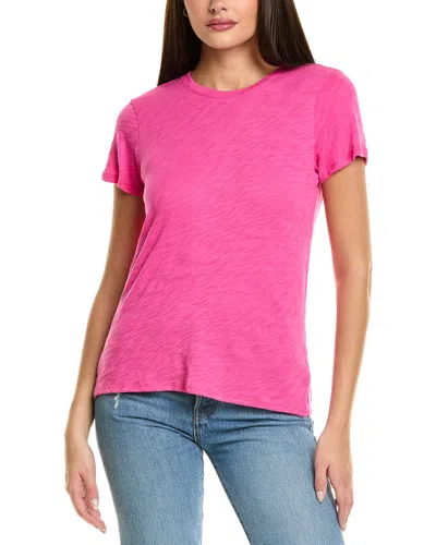 Atm Anthony Thomas Melillo Schoolboy Cotton Crewneck T-shirt In Pink