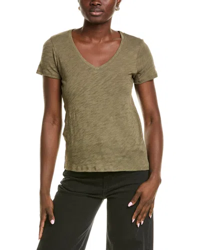 Atm Anthony Thomas Melillo Schoolboy V-neck T-shirt In Green