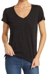 Atm Anthony Thomas Melillo Schoolboy V-neck T-shirt In Black