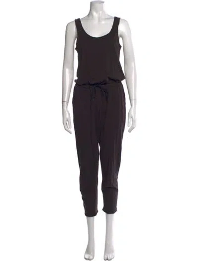 Pre-owned Atm Anthony Thomas Melillo Scoop Neck Jumpsuit In Brown