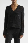 Atm Anthony Thomas Melillo Sequined Sweater In Black