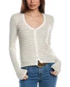 Atm Anthony Thomas Melillo Modal Rib Stripe Long-sleeve Cardigan Top