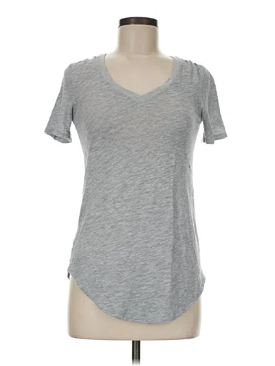 Pre-owned Atm Anthony Thomas Melillo Short Sleeve Top Gray Scoop Neck Tops
