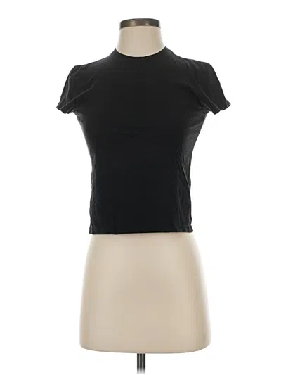 Pre-owned Atm Anthony Thomas Melillo Short Sleeve Turtleneck In Black