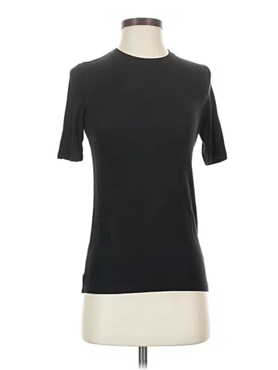 Pre-owned Atm Anthony Thomas Melillo Short Sleeve Turtleneck In Black