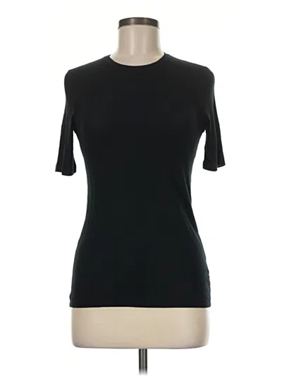 Pre-owned Atm Anthony Thomas Melillo Short Sleeve Turtleneck In Black