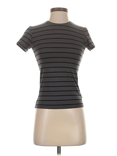 Pre-owned Atm Anthony Thomas Melillo Short Sleeve Turtleneck In Gray