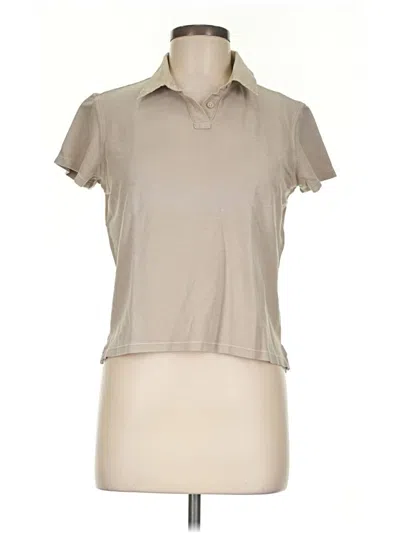 Pre-owned Atm Anthony Thomas Melillo Short Sleeve Turtleneck In Tan