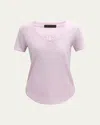 Atm Anthony Thomas Melillo V-neck Slub Cotton T-shirt In Violet Breeze