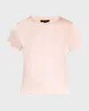 Atm Anthony Thomas Melillo Silk Blend Crewneck Tee In Oyster Pink