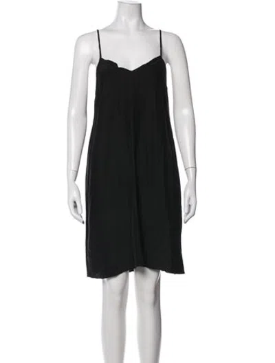 Pre-owned Atm Anthony Thomas Melillo Silk Mini Dress In Black